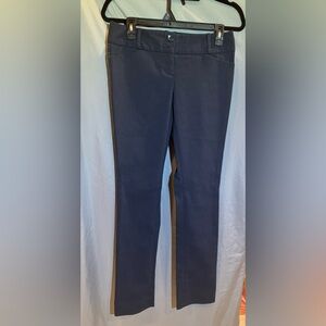 The Limited Dark Blue Straight Leg Exact Stretch Trousers